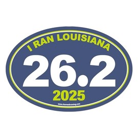 Charmed Running Brand I Ran Louisiana Marathon 26.2 Car Magnet with Custom Year Option