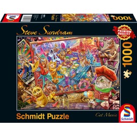 Schmidt Spiele 59979 Steve Subdram Cat Mania 1000 Piece Jigsaw Puzzle