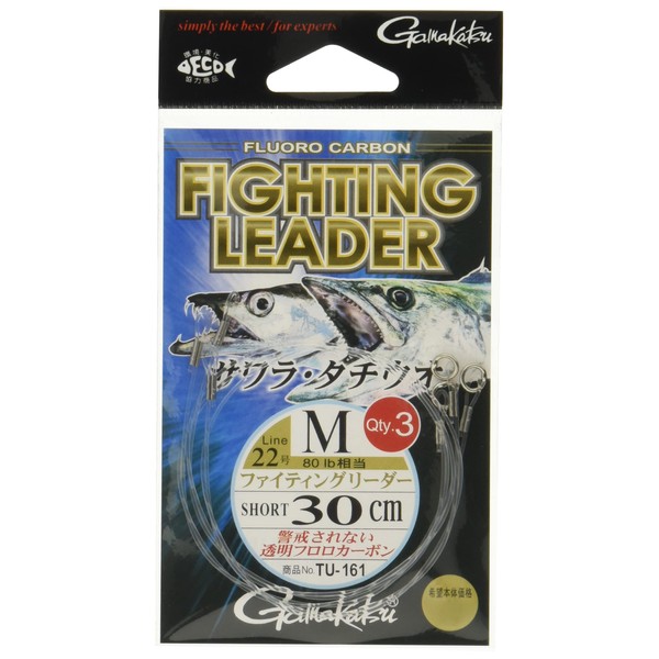 Gamakatsu Leader Fighting Leader Short Floro Carbon 30cm M (No. 22) Transparent TU161 42297