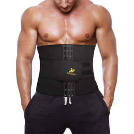 NINGMI Waist Trimmer Neoprene Sweat Belt Adjustable Waist Trainer Gym Fitness Sauna Slimming Belt