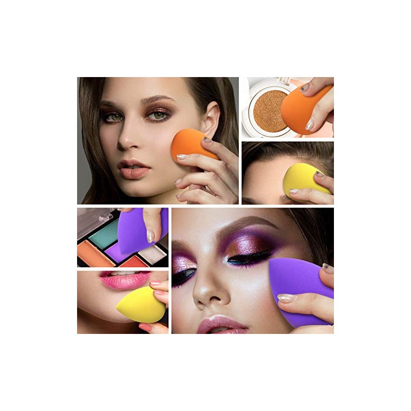 Jasinber Set de 5 Esponjas Maquillaje con Soporte de ayuda
