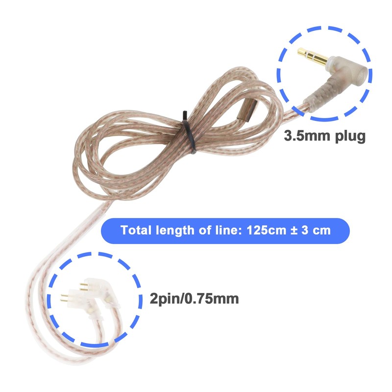 Create idea B-Pin 3.5mm Earphone Replacement Cable Without Microphone, Compatible