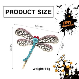 DVOFU 4Pcs Coraline Dragonfly Hairpin Retro Hair Clips Cute Crystal Animal Hairpin Headdress Fashion for Women and Girls Jewelry Gift