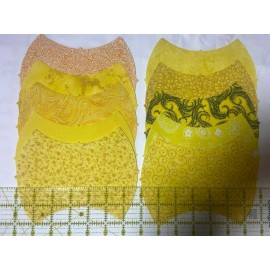 20 Quilting Fabric Pre Cut Apple Core Blocks 5 x 7" Shades Of Yellow