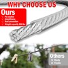 VIVBOO 40ft Clothes Line Outdoors 3/16" Wire Ropes Silver PVC