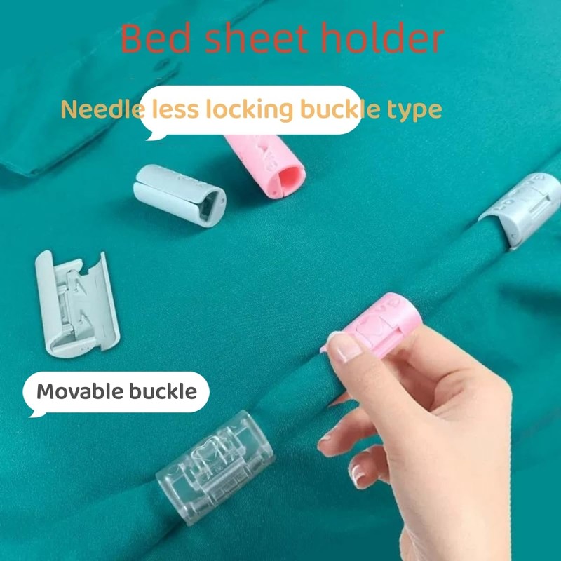 Bed Sheet Clips -6pcs Blue Bed Sheet Clips, Mattress Cover