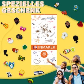 INMAKER Shoe Badges, Pack of 25/100 Shoe Jewellery, Shoe Charms, Girls, Women, Children and Men, Men