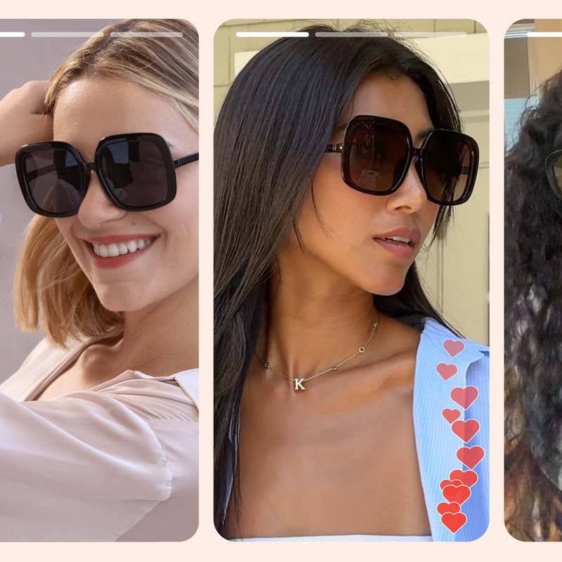 miyya Oversized Polarized Sunglasses Women, Trendy Retro Sun Glasses for