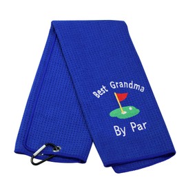JXGZSO Grandma Golf Towel Embroidered Gift Best Grandma by Par Golf Towel Golf Father Gift Grandma Golf Towel (Best Grandma by Par Golf Towel)