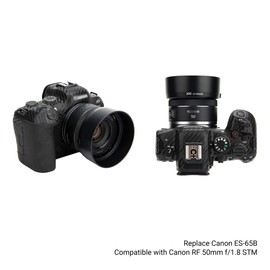 50mm Dedicated Reversible Lens Hood Shade Fit for Canon RF 50mm f/1.8 STM Lens Replaces Canon ES-65B Hood on Canon EOS R6 R5 RP R Cameras