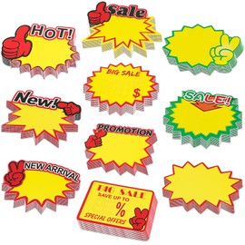 Starburst Sign for Retail Store Small 500pcs Yellow