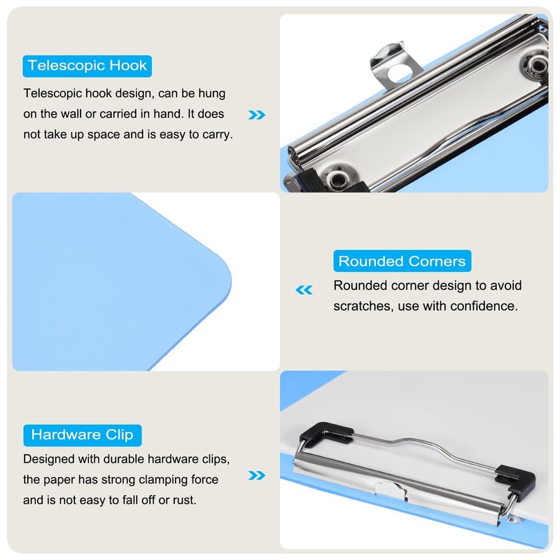 PATIKIL 8.86 x 12.4" Clipboard Landscape 4 Pack A4 PP