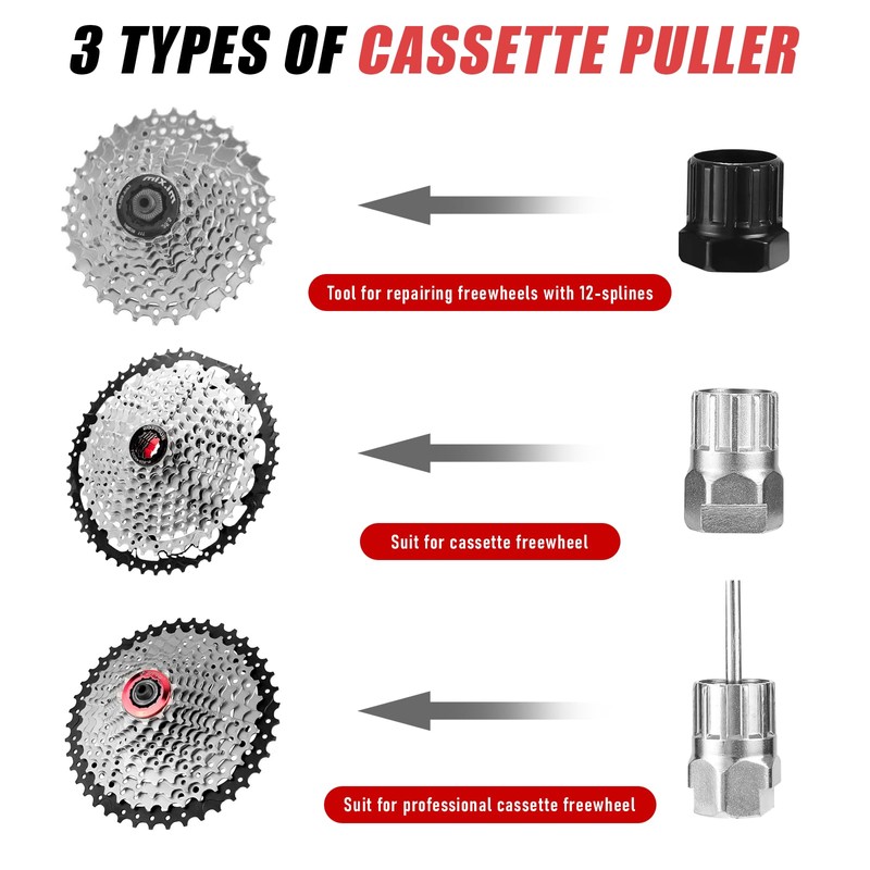 FERRGIA Bicycle Chain Whip Cassette Remover Tool