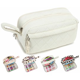 Bluboon Big Capacity Pencil Case Pencil Pouch Pen Case School Supplies Cute Pencil Box Pencil Bag for Teen Girls Boys Women Man (Beige)