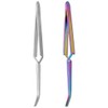 FOMIYES 2Pcs Nail Shaping Tweezers Pinch Nail Tool Stainless Steel