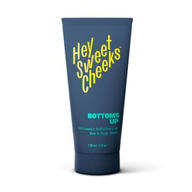 Charcoal Exfoliating Bum and Body Mask, Detoxifying Bamboo Charcoal and Volcanic Exfoliants for Radiant, Silky Smooth Skin, Bottoms Up by Hey Sweet Cheeks, 4 oz