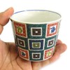Sobachoko Stylish Kutani Ware Soba Bokokuchi, Colored Cobblestone Pattern, Ceramic,