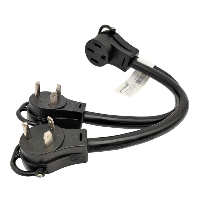 Parkworld 692361 RV (2) 30A to 50A V Adapter Cord,