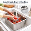 3 Pack Dish Pans for Kitchen Sink, Stainless Steel, 10L,