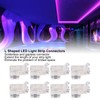 8PCS L Shaped LED Light Strip Connectors 4 Pin 10mm