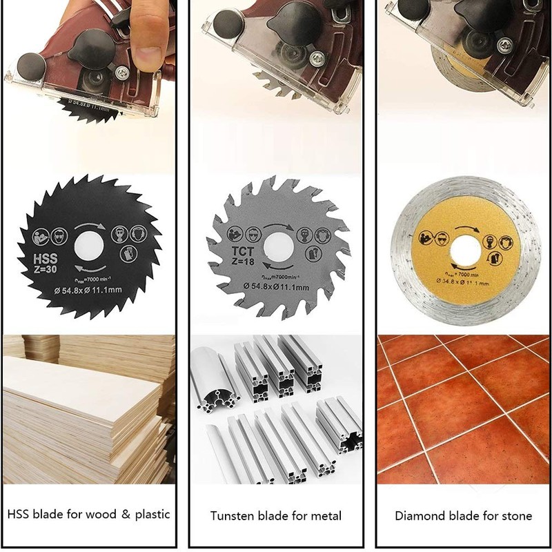 Multifunction Corded Mini Circular Saw Machine Set, 400W High Powered