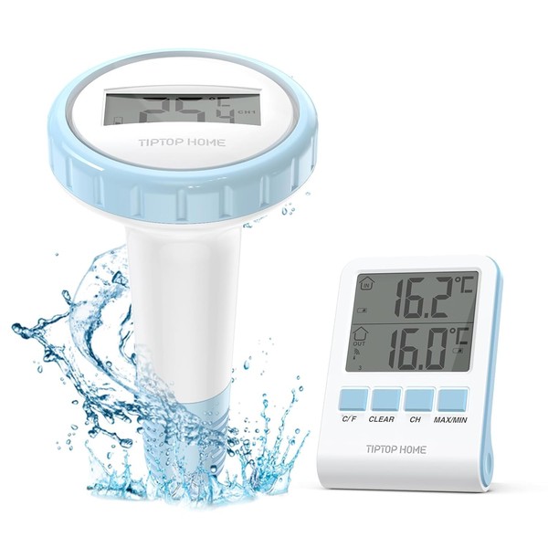 Pool-Thermometer, Kabelloses Schwimmendes Poolthermometer, Floating Pool Thermometer IP67 Wasserdicht mit