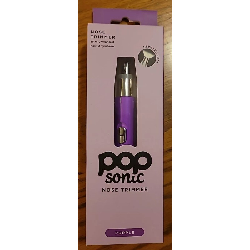 Pop Sonic Nose Trimmer Purple LED Light Battery Operated NIB