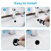 Jiozermi 6 Pcs Black Sink Overflow Ring, Bathroom Sink Overflow
