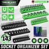 Magnetic Socket Organizer Set, 6-piece 1/4", 3/8", 1/2" SAE &