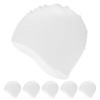M METERXITY 6-Pack Silicone Swim Cap, 7.3" Opening 7.9" H
