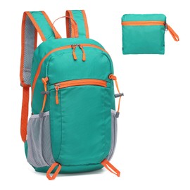 SUIKIHUM Hiking Daypack Packable, Camping Backpack Water Resistant Lightweight Polyester for Men Women Travel Outdoor, Lake Blue