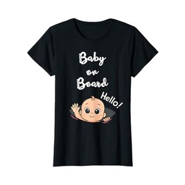Baby On Board Baby Peeking Pregnancy Gift Announcement T-Shirt