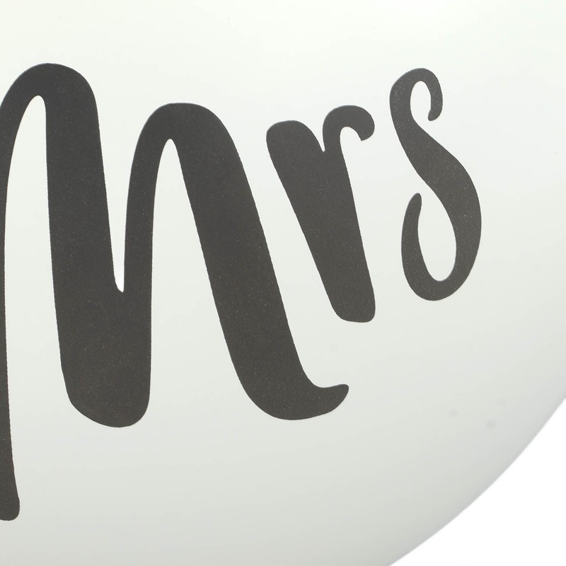 6 Pcs Balloons 36in MR MRS Letters Printed White Giant