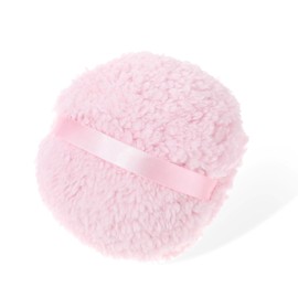 Pink Large Powder Puff, Soft & Fluffy, Reusable, Ideal for Face & Body Powder, Talc-Free, Travel-Friendly