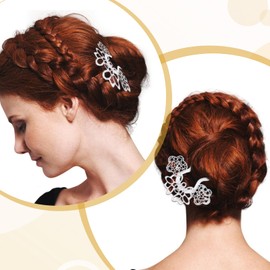 12 Stück Haarnadel,French Hair Pin,U-förmige Haarnadeln aus Metall,Styling-ZubehöR,Geeignet für Abschlussfeiern,Zeremonien,Exquisite Anlässe