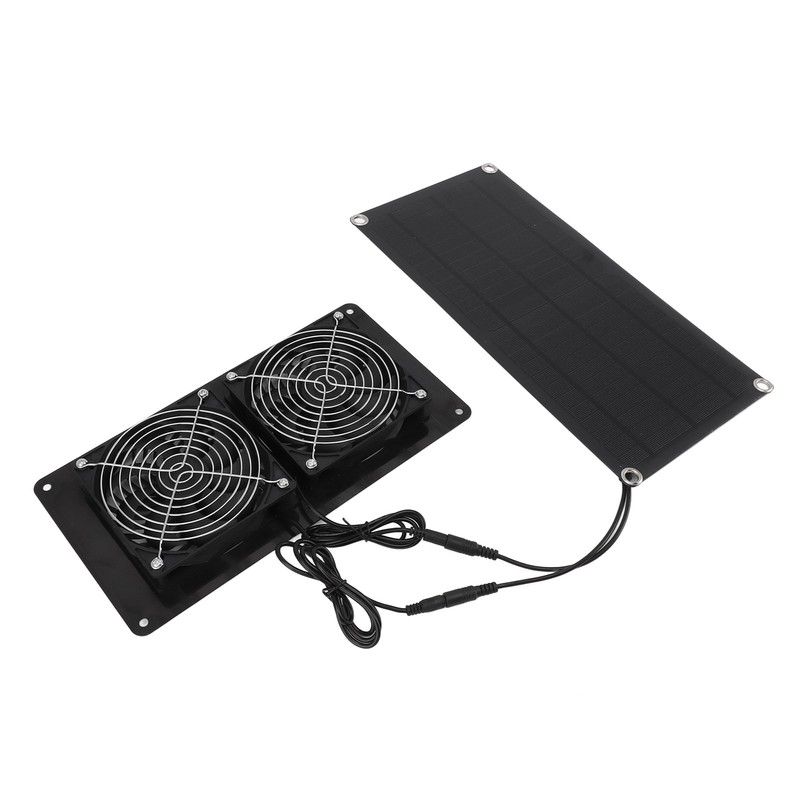 Solar Powered Exhaust Fan Professional 10W High Efficiency Double Fans