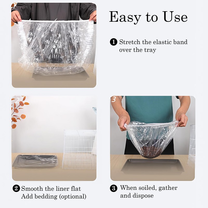 Wallspet Disposable Small Animal Cage Liners, 50 Pcs Pet Litter