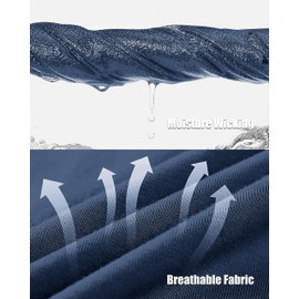 MAGCOMSEN Men's Long Sleeve Fishing & Hunting Combat Shirts - Tactical & Work Shirts in Denim Blue