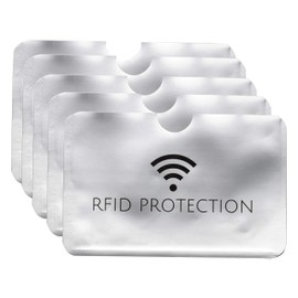 [Set of 5] IC Card, Interference, Anti-Magnetic, Anti-Skimming, Magnetic Shield, Card Protector, Card Case, Credit Card, IC Card, PR-RFID5, gray, Horizontal