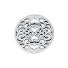Quiges Interchangeable Coin 25 mm Heart Infinity Shape with Zirconia