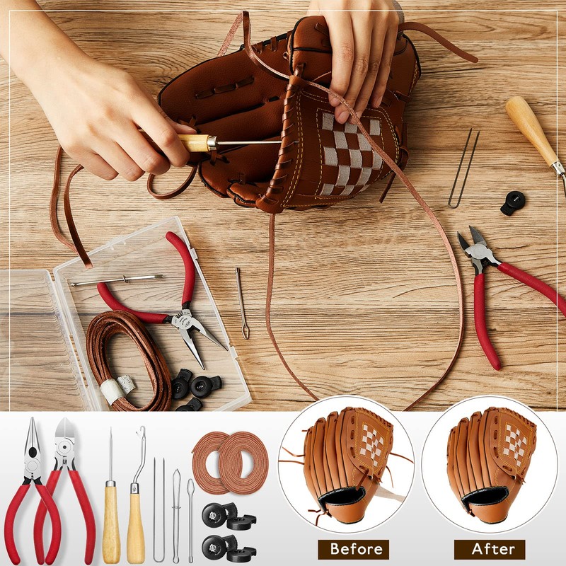 Glove Relacing Kit for Baseball or Softball Mitts Baseball Glove