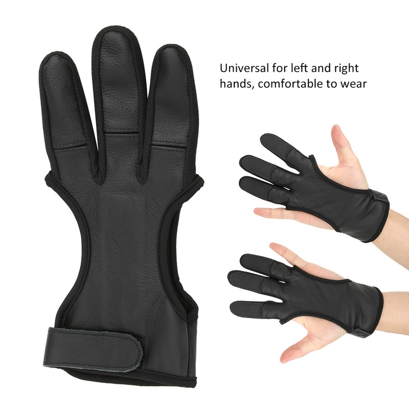 Bow Archery Three Finger Finger Guard Gloves Shooting Protection Protective