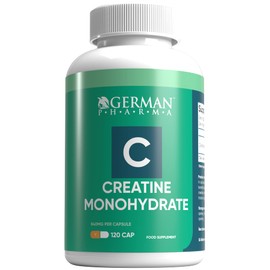 Creatine Monohydrate Capsules | 3360mg Per Serving | German Pharma | Enhance Physical Performance & Recovery | Increase Strength | for Men & Women & Vegan Friendly |