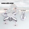 CNRAQR Stainless Steel AN3-3AN Male Brake Hose End Tee Block
