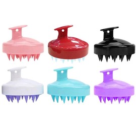 POFET Scalp Massager Shampoo Brush Manual Scalp Massage Brush Massager for Deep Hair Cleansing and Scalp Muscles Relaxation Exfoliating and Stimulating Hair Growth Pack of 6