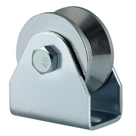 Skelang 2.5" V Groove Caster, Sliding Gate Wheel, Rigid Caster for Rolling Gate and Fence, Sawmill, Pack of 4