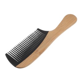 Baluue Handmade Natural Wide Tooth Comb for Frizz Dandruff Ergonomic Design for Comfortable Grip and Precise Styling for Beard and Hair Care