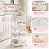 Baby Diaper Caddy 4 Tier Rolling Storage Cart with Wheels