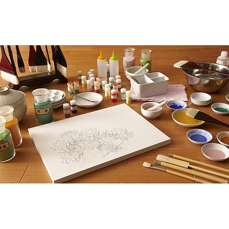 Nakagawa Gofun Paint for Nihonga Japanese Painting Experience Kit, Lily