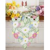 Spring Flower Table Runner Embroidered Flowery Table Placemats Floral Cutwork